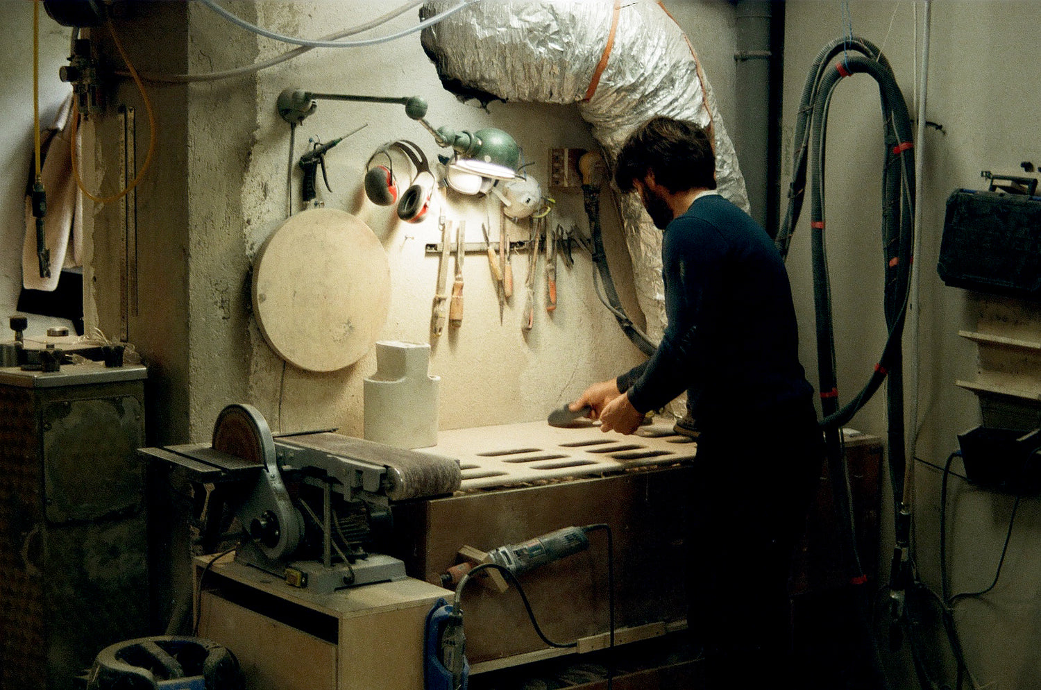 Atelier de Fabrication Henri Dejeant pour Bien Paris, Lampe Bien Faite en papier recyclé